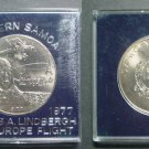 1977 West Samoa Large coin 1 tala,Charles Lindbergh UNC,in Holder