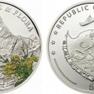 2012 Palau Large  Proof Color Silver $5 Mount Ama Dablam/Flowers
