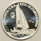 1996 Romania Large Silver Proof  100 Lei  Olympic Catamaran