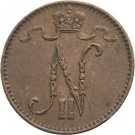 1906 Russian Finland Nicholas II  1 pennia-#1