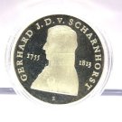 Rare 1980 DDR(East Germany) 10 Marks Silver Cameo Proof-Scharnhorst-mintage 5500