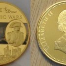St.Helena 2013 Large Goldplated Color 25 Pence-Napoleon-Ship Battles-San Domingo