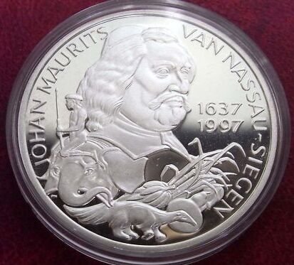 1997 Netherlands Large Proof Silver 25 Ecu Count Van Nassau