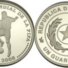 2003 Paraguay Large Proof Silver 1 Guarani World Cup Soccer