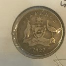 Rare 1922 Australia  silver 6 Pence