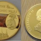St.Helena 2013 Large Goldplated Color 25 Pence-Napoleon Battles-Egypt Pyramids
