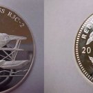 Liberia 2000 Large Silver Proof $20-Curtiss Army Amphibian Airplane