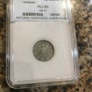 1918 G Germany Silver 1/2 Mark- mint blackened slabbed