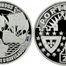 1991 Portugal Large Proof Silver 25 Ecu Great Explorers:Henry Navigator/Ship