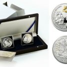 2011 British Virgin Islands Large Silver Proof $10 2 coins Vitus Bering/Box