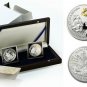 2011 British Virgin Islands Large Silver Proof $10 2 coins Vitus Bering/Box