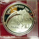 2007 Togo Large Silver Proof 1000 F Bejing Olympic Long Jump/Elephant