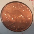 Rare 1962 Australia Proof 1 Penny RED