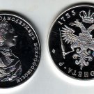 Rare 1725 Russia Large Silver Fantasy 1 Rouble-Peter the Great