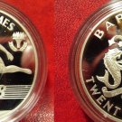 1988 Barbados Large Silver Proof $20 Olympic Hurdles