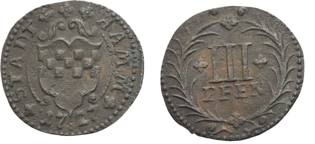 Hamm 3 Pfennig 1727