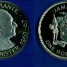 1976 Jamaica Large Proof $1 Bustamante