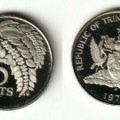 1977 Trinidad &Tobago Proof 25 c chaconia flower
