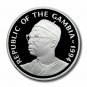 1994 Gambia Large Silver Proof 25 Dalasis Chimpanzee