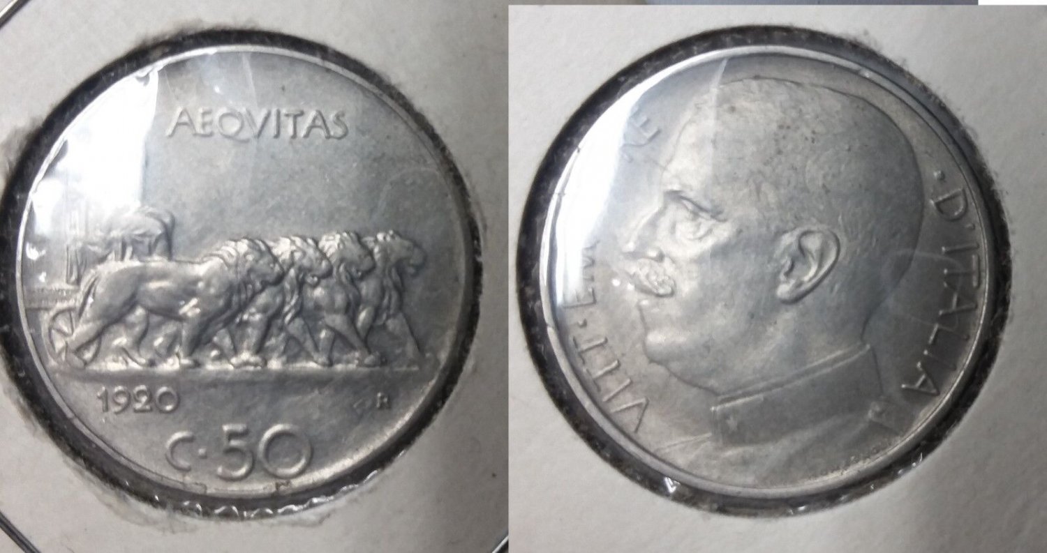 1920 Italy 50 Cent.-nice