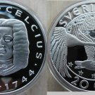 1997 Sweden Large Proof Silver 20 Ecu Celcius/ Geese