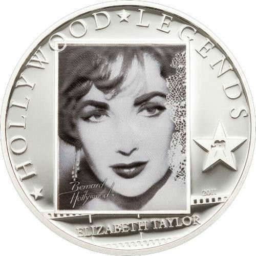 2011 Cook Is Large  Silver 5$ Hollywood  Legends-Elizabeth Taylor