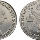 Rare 1788 H Austrian Netherlands Silver 1/4 Kronentaler; cleaned