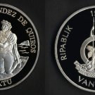 1992 Vanuatu Large Silver Proof 50 Vatu Fernandez De Quiros/Sailing Ship