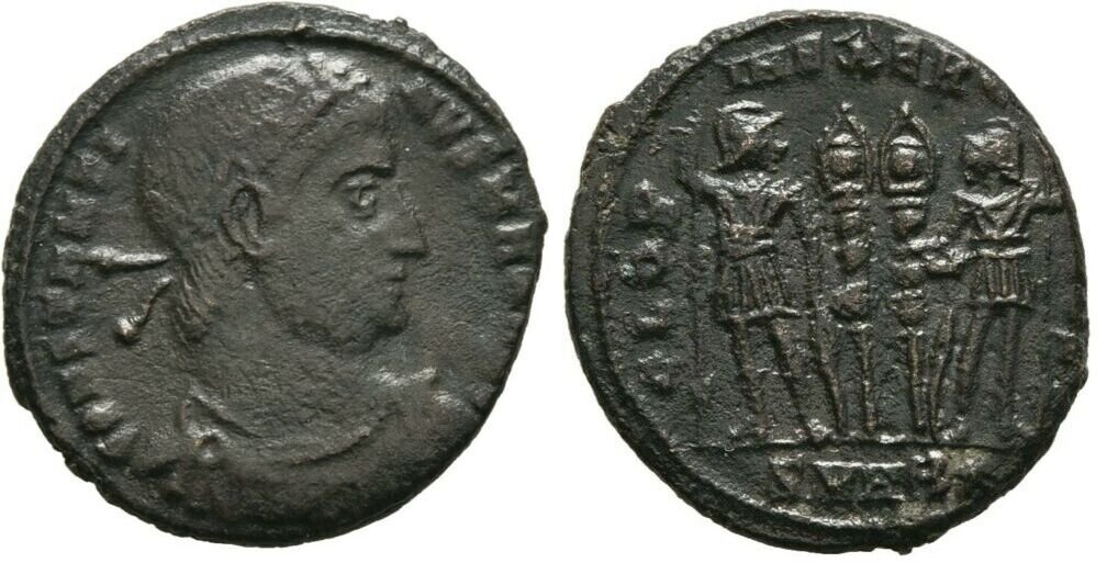 Ancient Rome 306-337 AD CONSTANTINE the Great NICOMEDIA/Soldiers/standards