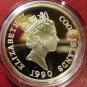 1990 Cook Is Large Silver Proof $50 Olympics Runner