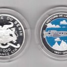 2004 Benin Large Silver Color Proof 1000 fr Airplane-General Aviation-43