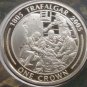 2005 Gibraltar Large Silver Proof 5 Pounds Trafalgar Nelson-Wounding