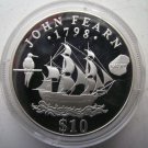 1994 Nauru Large Silver Proof $10 John Fearn Sailing Ship