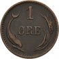 1883 Denmark 1 Ore-Dolphin/Wheat