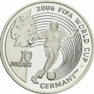 2004 Sierra Leone Large Proof Silver $10 World Cup Soccer(Football) Germany