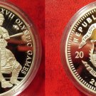 2000 Liberia Large Silver Proof $20 Olympic Baseball