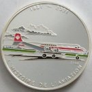2004 Benin Large Silver Color Proof 1000 fr Airplane-Douglas DC-4