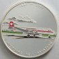 2004 Benin Large Silver Color Proof 1000 fr Airplane-Douglas DC-4