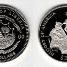 Liberia 2000 Large .999 Silver Proof $20-WWII Japan surrender