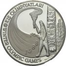 1988 Turkey Large Silver Proof 10000 lira Winter Olympics Bear/Torch