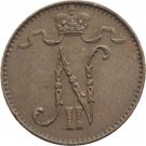 1906 Russian Finland Nicholas II  1 pennia-#2
