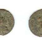 GALLIENUS 253-268  AD. SILVERED AE ANTONINIANUS WITH Mars