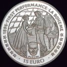 1996 Isle of Man Large Silver Proof 15 Euro-La Boheme,Puccini