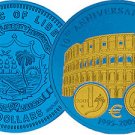Rare Liberia 2005 Niobium  $5 -Italy-Colosseum