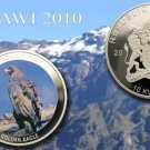 Malawi 2010 Huge 50mm Color 10 Kwacha-Birds Of Prey-Golden Eagle