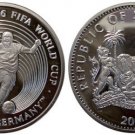 2004 Sierra Leone Large Proof Silver Soccer Germany $10