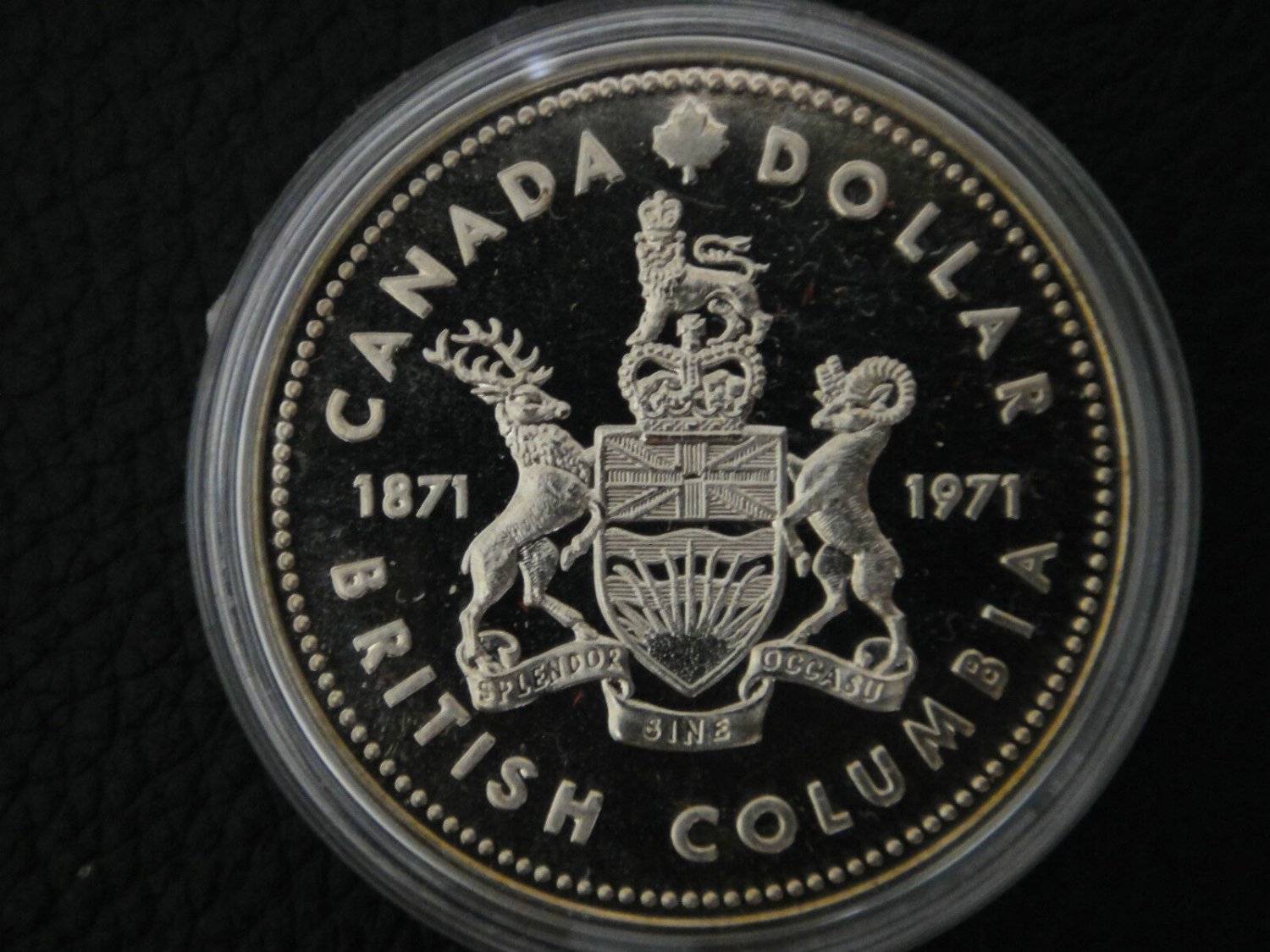 Canada 1971 Large Silver Specimen $1-British Columbia