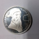 1968 Germany Silver Proof 5 Marks Printing Press Inventor Gutenberg #2
