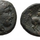 Rare Ancient Greece Macedon Philip II 359–336 BC Bronze APOLLO RIDER HORSE #1