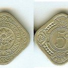 1943 Netherlands Curacao/Surinam 5 Cent -Nice